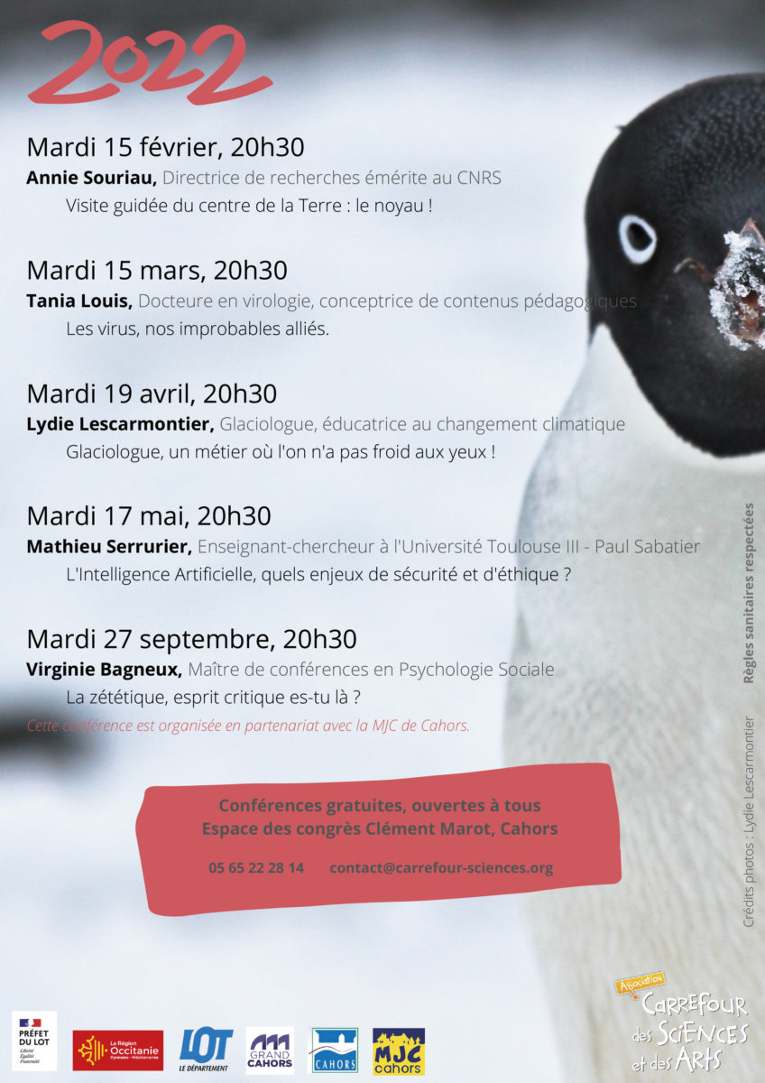 Les 5 conférences scientifiques de 2022 Carrefour des Sciences et des